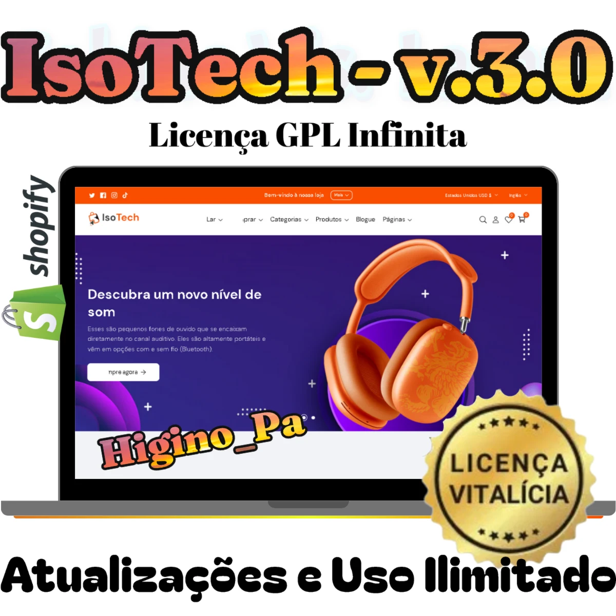 Tema Shopify Isotech - Loja De Eletrônico + Atualizações